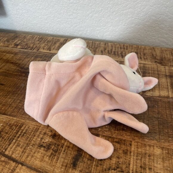 Vintage Plush Creations Bunny Rabbit Full Body Hand Puppet White Gloved Hand - Picture 5 of 6